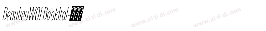 BeaulieuW01 BookItal字体转换